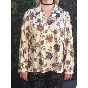 Vintage Paisley and Floral Long Sleeve Top